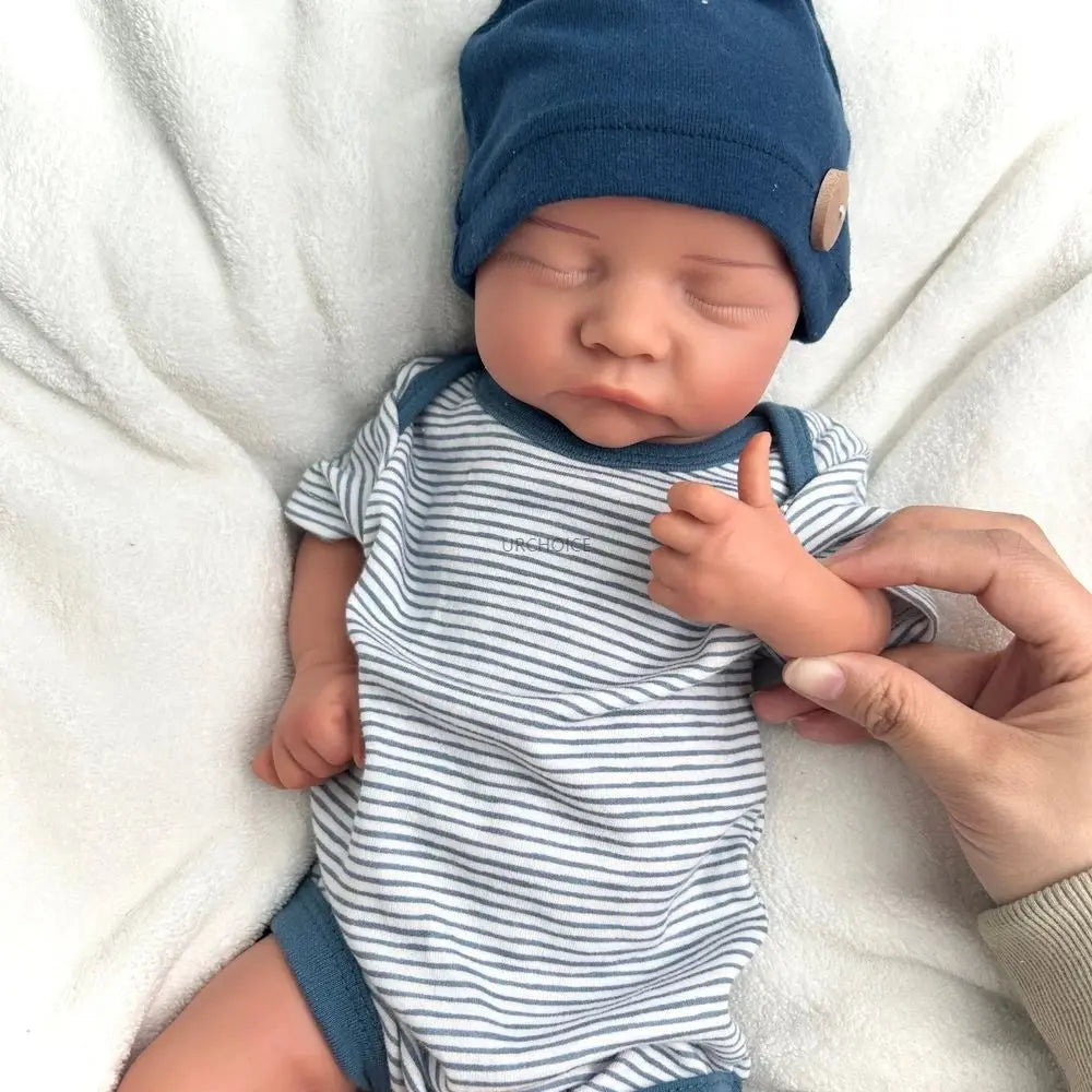 Handmade 18Inch Lifelike Details Flexible Silicone Reborn Baby Boy Weighted Newborn Doll for Healing Accompany Parents lifelikesiliconereborns.com