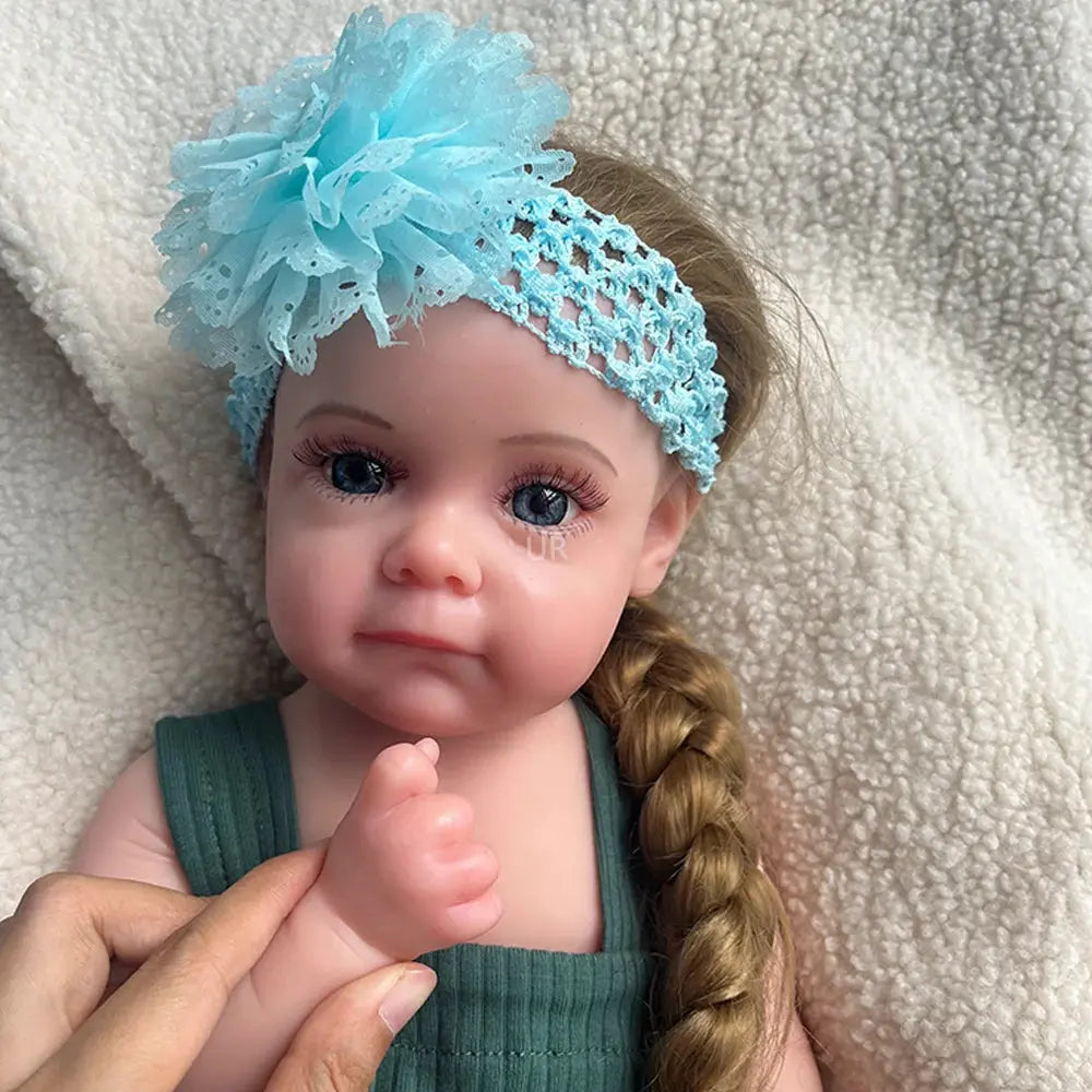 Handmade Solid 20Inch Silicone Reborn Baby Girl Implanted Hair Lifelike Details Washable Doll As Memorial Keepsakes Kids Gift lifelikesiliconereborns.com