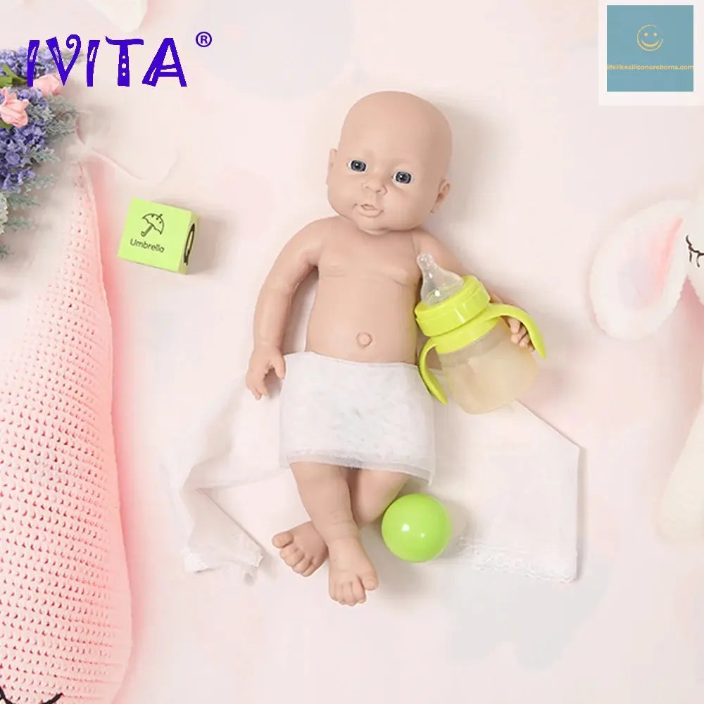 IVITA WG1503 16inch 2000g 100% Full Silicone Reborn Baby Doll Unpainted Unfinished High Quality Dolls DIY Blank Children Toys lifelikesiliconereborns.com
