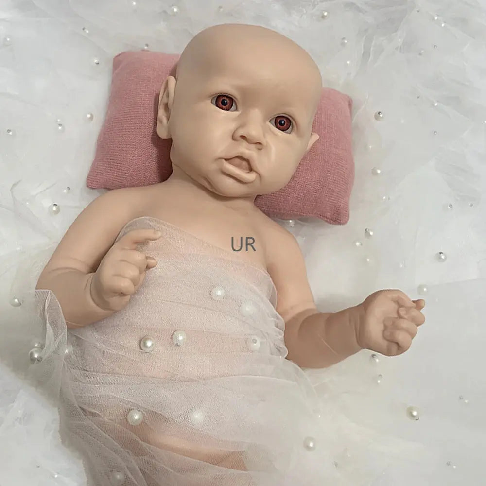 Lifelike Details 18Inch Full Body Solid Baby Girl Washable Silicone Reborn Doll for Education Collectibles Birthday Gift lifelikesiliconereborns.com