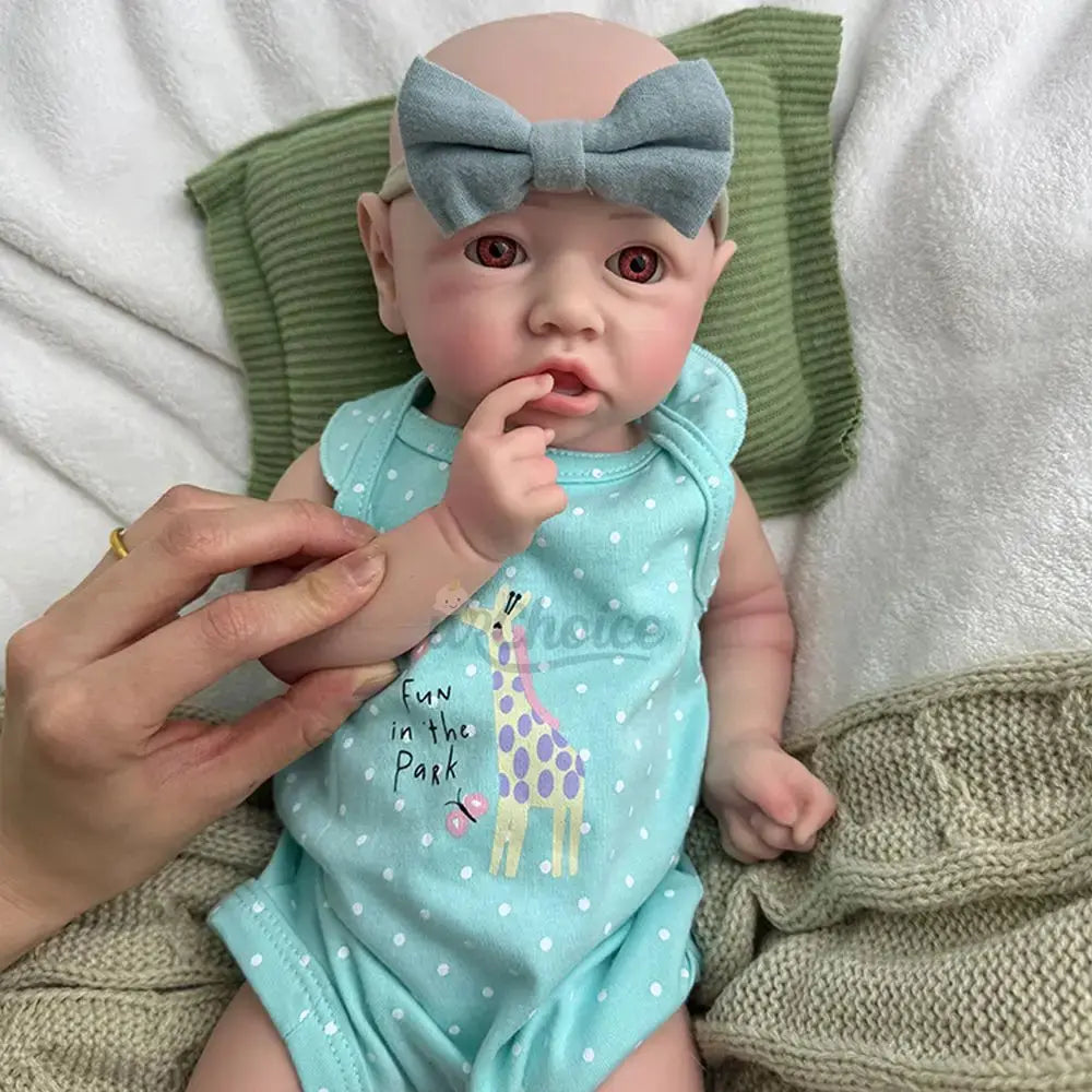 Lifelike Details 18Inch Full Body Solid Baby Girl Washable Silicone Reborn Doll for Education Collectibles Birthday Gift lifelikesiliconereborns.com