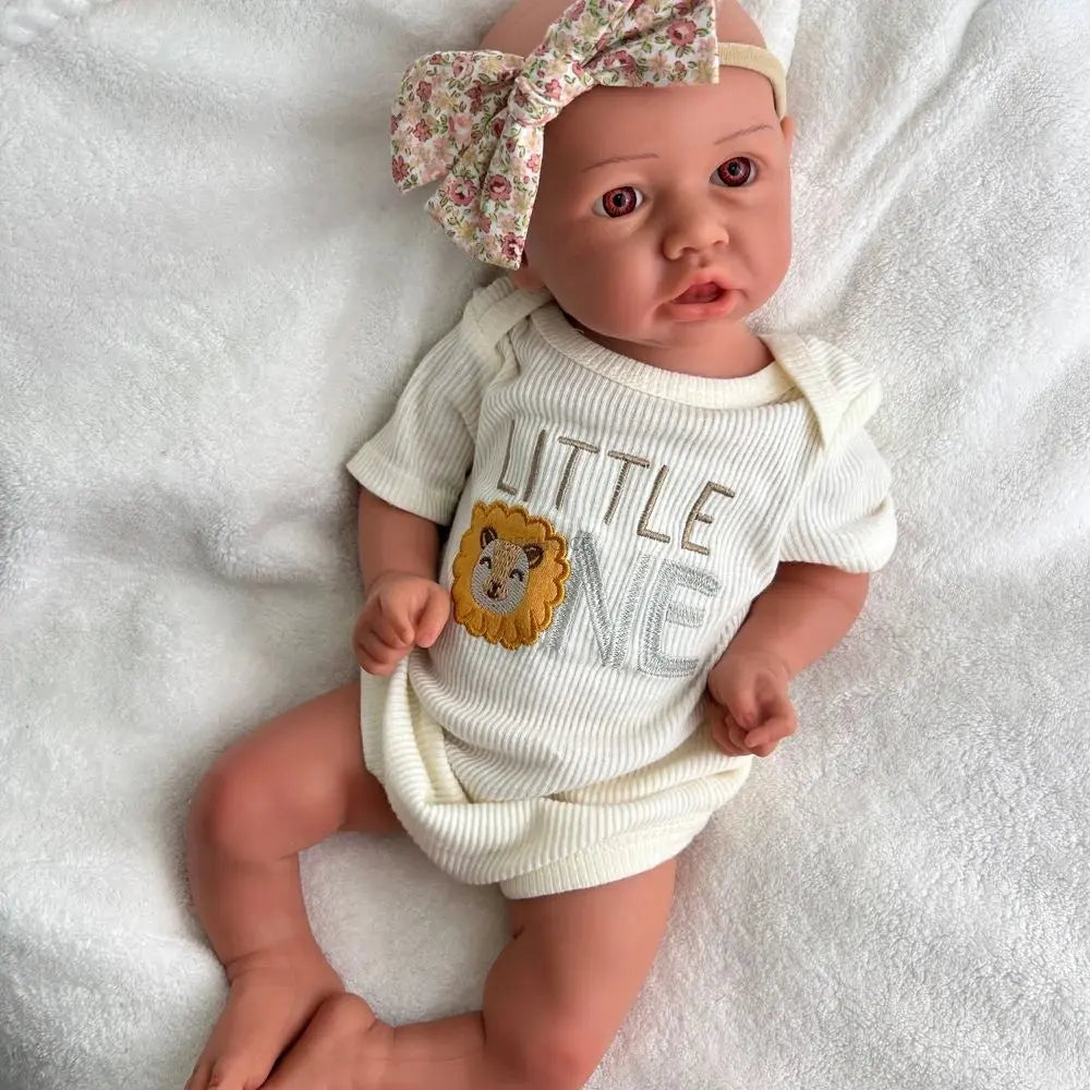 Lifelike Details 18Inch Full Body Solid Baby Girl Washable Silicone Reborn Doll for Education Collectibles Birthday Gift lifelikesiliconereborns.com