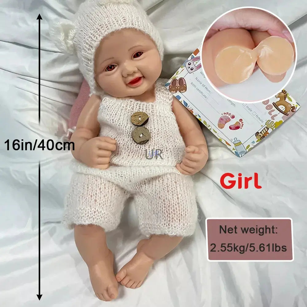 Lifelike Washable 16-Inch Realistic Silicone Reborn Baby Doll – Newborn Girl with Blue Eyes, Lifelike Toy Gift for Kids Ages 3+ lifelikesiliconereborns.com