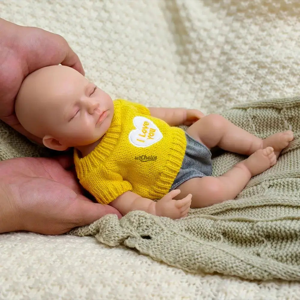 Mini 12 Inch 30CM Full Soft Silicone Reborn Baby Girl Can Open Mouth Washable Doll for Daughter Birthday Christmas Gift lifelikesiliconereborns.com