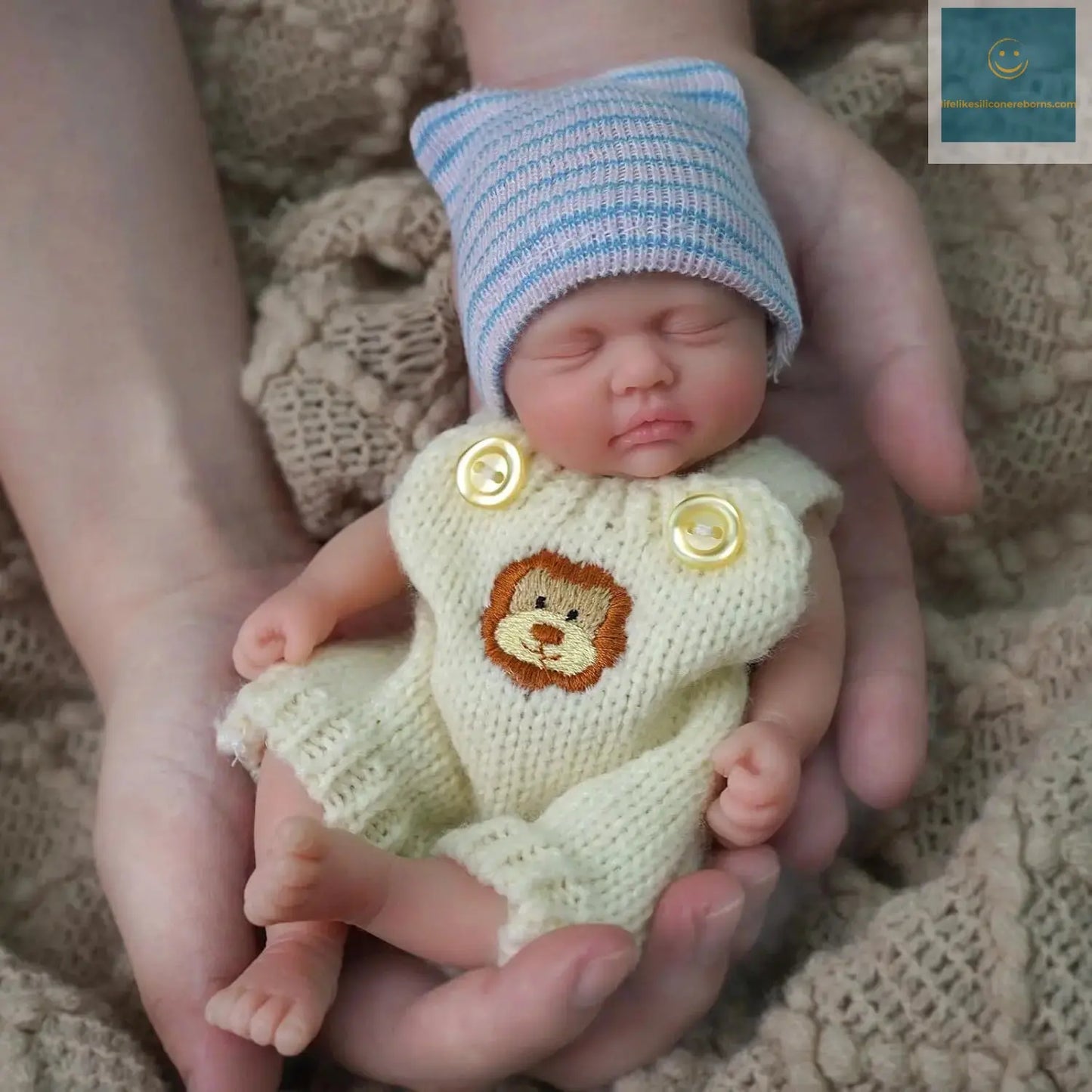 Mini Reborn Baby Doll Silicone Full Body 7 Inch Miniature Sleeping Girl Newborn Babies with Feeding Toy Accessories lifelikesiliconereborns.com