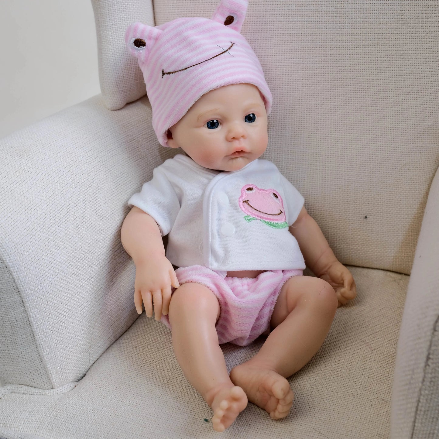 NPK 12inch Meadow Full Solid Silicone Flexible Elastic Super Soft Cute Small Size Squish Silicone Lifelike Reborn Bebe Doll lifelikesiliconereborns.com