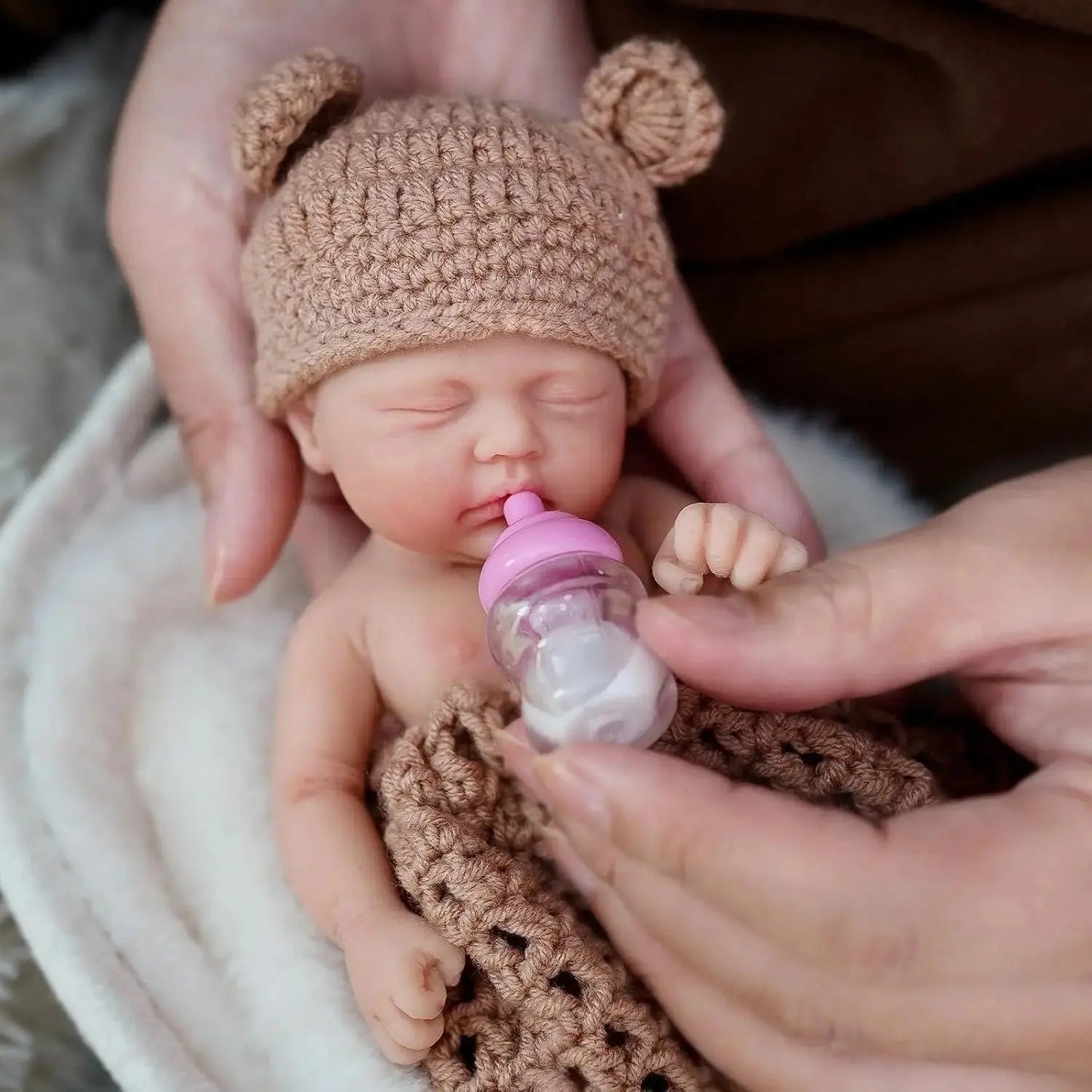 Reborn Baby Doll 7 Inch Silicone Doll Girl Bella Mini Realistic Newborn Baby Dolls Silicone Full Body Stress Relief lifelikesiliconereborns.com
