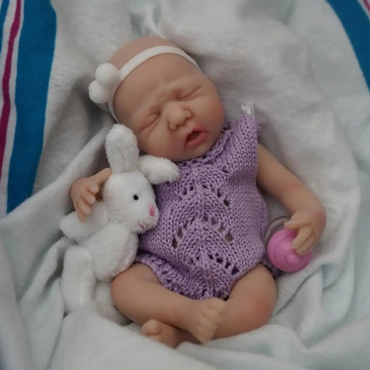 Reborn Baby Dolls 7 Inch Full Body Silicone Doll Boy Mini Realistic Newborn Baby Dolls with Feeding Accessories Gift Box lifelikesiliconereborns.com