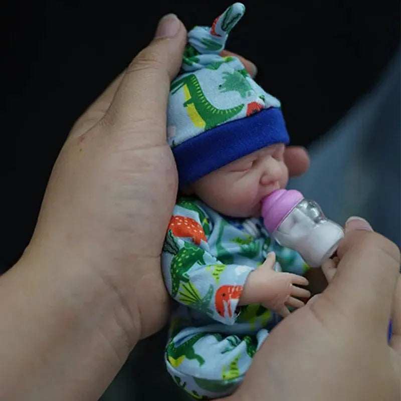 Reborn Baby Dolls 7" Girl Micro Preemie Full Body Silicone Baby Doll Lifelike Mini Reborn Doll Surprise Children Anti-Stress lifelikesiliconereborns.com