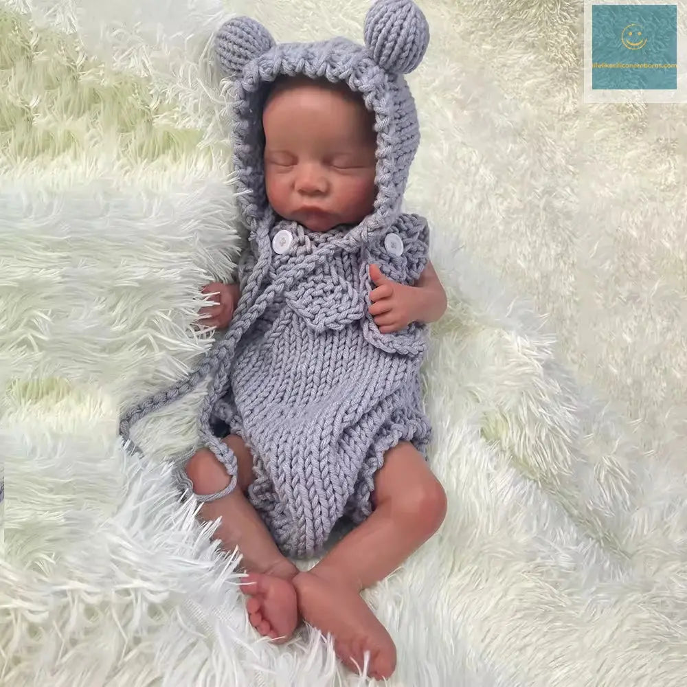 Reborn Boy preemy Soft 18 Inch Kid Boy Full Body 3D Painted Silicone Baby Reborn Doll Unfinished Newborn Africa Baby Doll Baby lifelikesiliconereborns.com