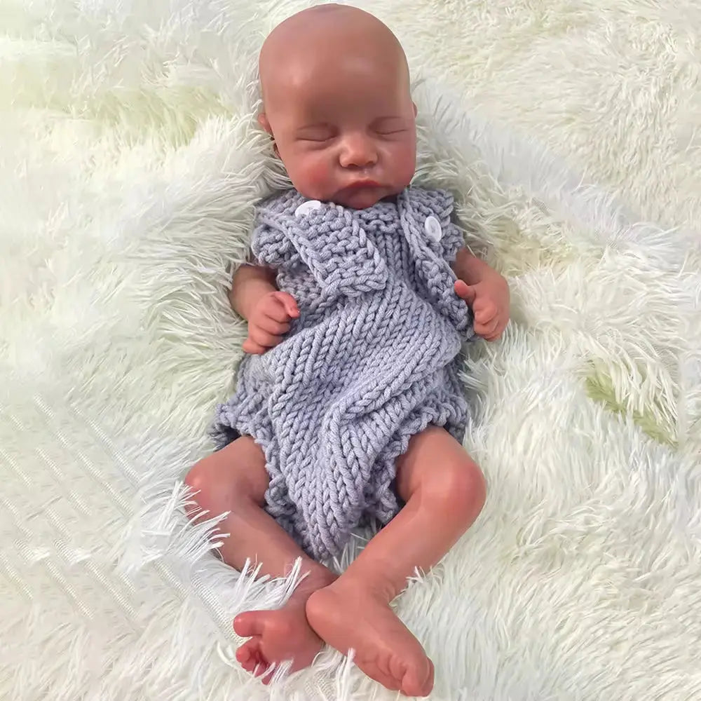 Reborn Boy preemy Soft 18 Inch Kid Boy Full Body 3D Painted Silicone Baby Reborn Doll Unfinished Newborn Africa Baby Doll Baby lifelikesiliconereborns.com
