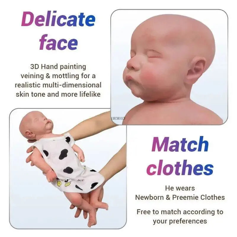 Reborn Corpo De Silicone 18'' Boy Full Body Platinum Silicone Reborn Baby Doll 3D Painted Newborn Solid Dolls For Children Gift lifelikesiliconereborns.com