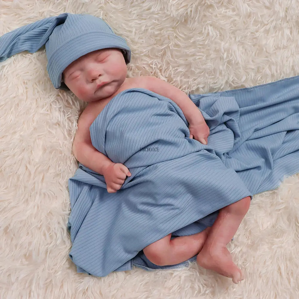 Reborn Corpo De Silicone 18'' Boy Full Body Platinum Silicone Reborn Baby Doll 3D Painted Newborn Solid Dolls For Children Gift lifelikesiliconereborns.com
