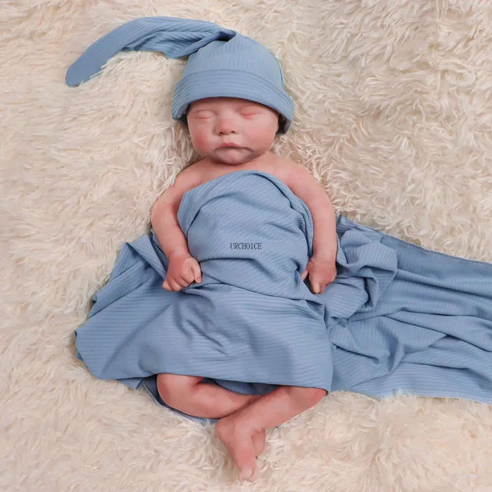 Reborn Corpo De Silicone 18'' Boy Full Body Platinum Silicone Reborn Baby Doll 3D Painted Newborn Solid Dolls For Children Gift lifelikesiliconereborns.com