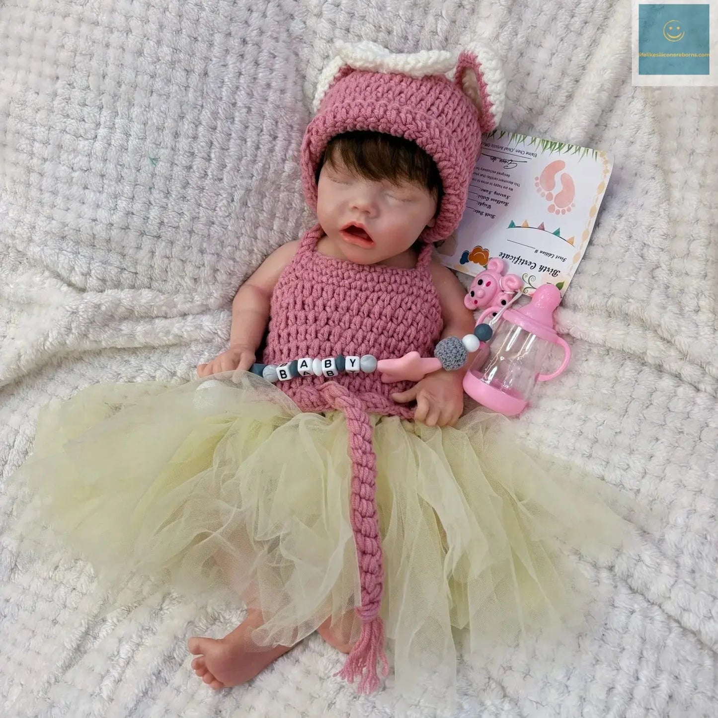 Reborn Twins Girl 18inch Waterproof Full Silicone Finished Realistic Sleeping Reborn Doll Boneca Reborn Corpo De Silicone lifelikesiliconereborns.com