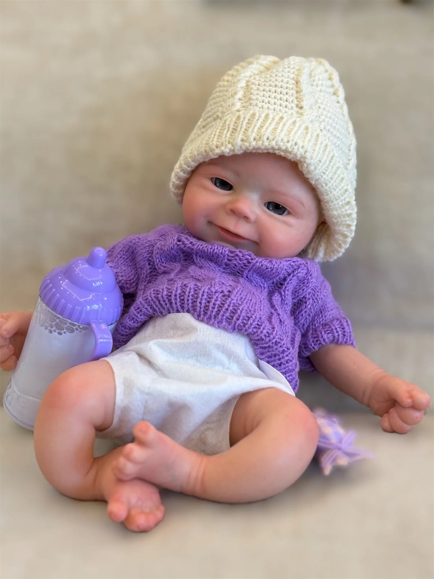 Can Open Mouth 33cm Washable Solid Silicone Bebe Reborn Girl and Boy Lifelike Painted Skin Reborn Baby Doll For Kids Gift lifelikesiliconereborns.com