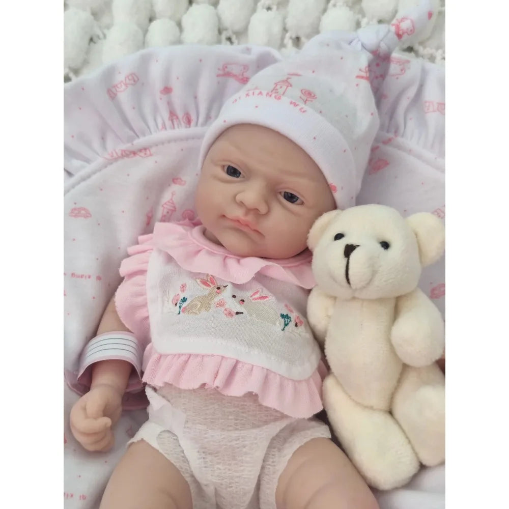 12" Micro Preemie Cute Full Body Soft Silicone Baby Doll Boy Lifelike Reborn Doll Surprise Children Anti-Stress Cuerpo Entero lifelikesiliconereborns.com