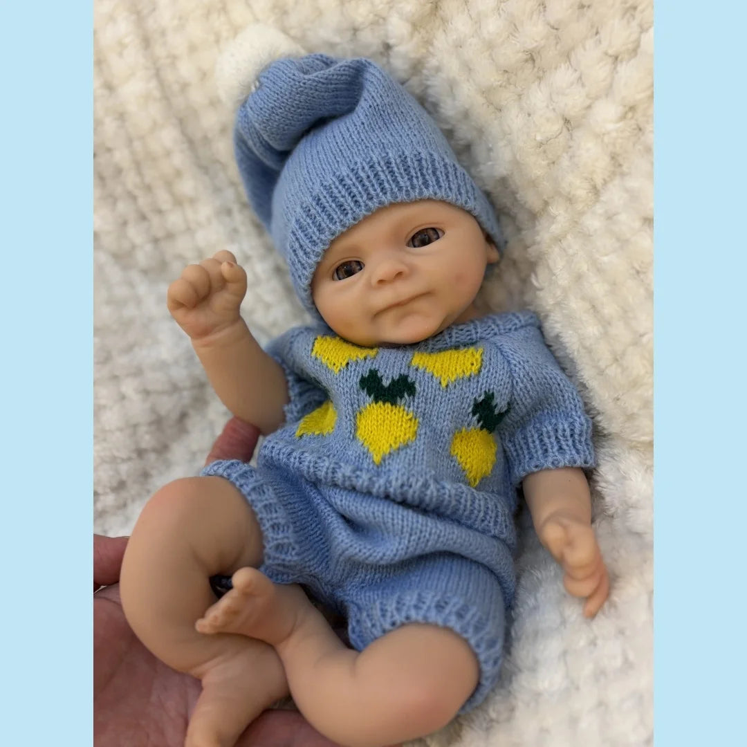 33cm Washable Coco Full Body Silicone Bebe Reborn Boy Doll With 3D Painted Skin Soft Touch Reborn Doll Lifelike Real Newborn lifelikesiliconereborns.com