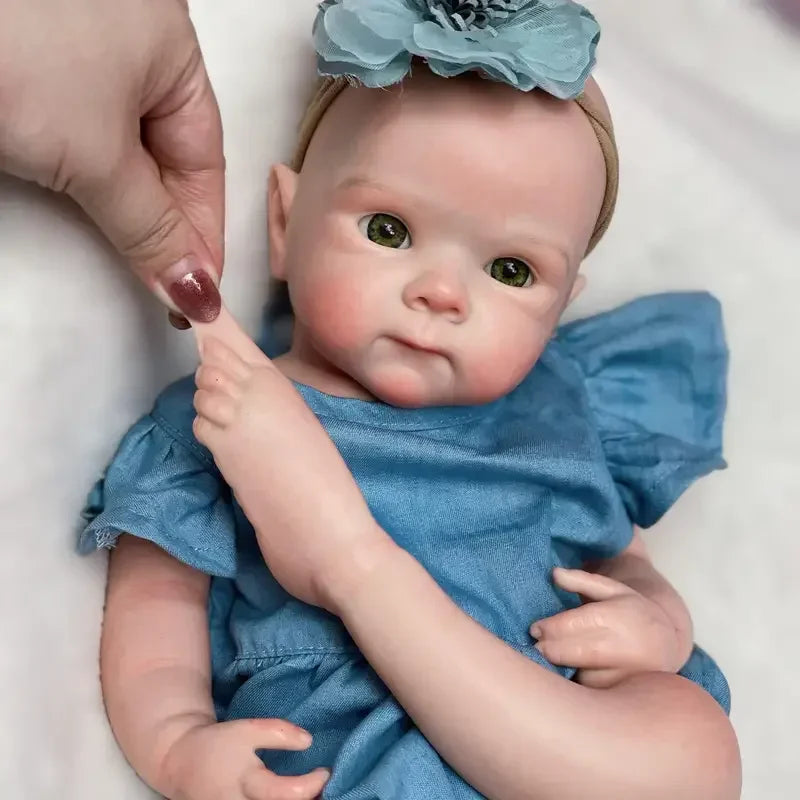 18Inch Can Open Mouth Solid Silicone BeBe Reborn Girl With Painted Skin Corpo De Silicone Doll Soft Touch Lifelike Reborn Doll lifelikesiliconereborns.com