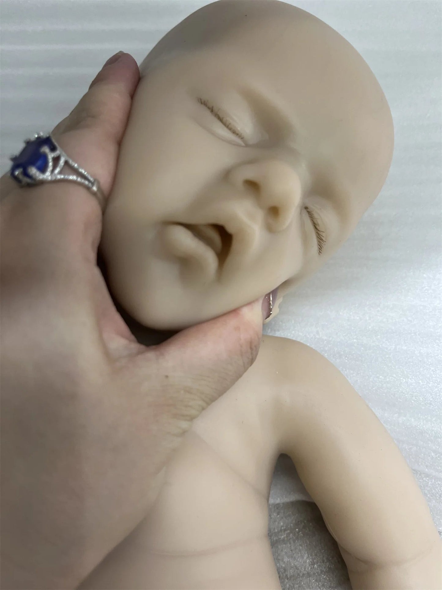 Can Open Mouth 45cm Twins Sam Reborn Baby Girl and Boy Full Body Solid Silicone Un/Painted Bebe Reborn Soft Touch Feeling Doll lifelikesiliconereborns.com