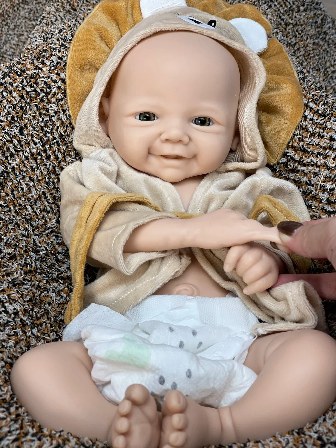 18Inch/2 Styles Unpained Vivienne Full Body Solid Silicone Bebe Reborn Girls Washable Reborn Dolls Handmade Lifelike Solid Doll lifelikesiliconereborns.com
