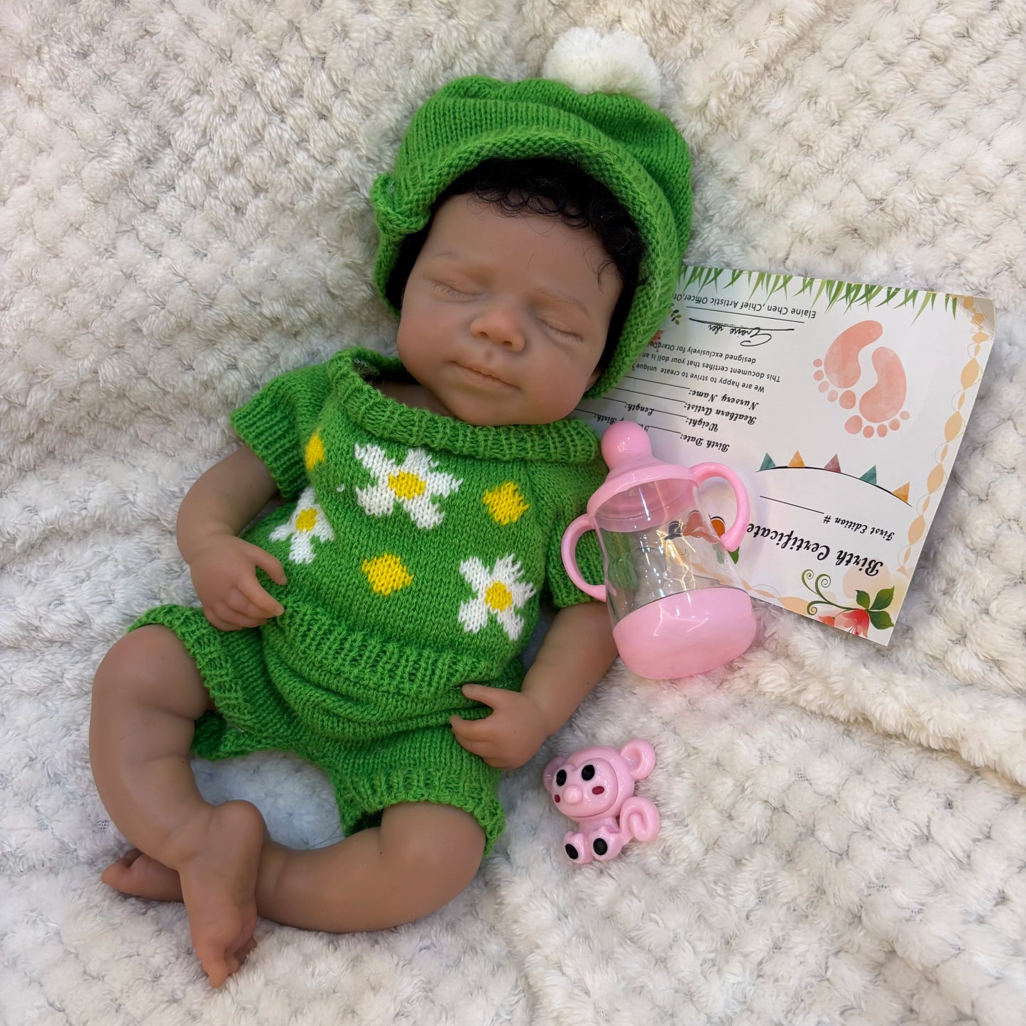 Can Open Mouth 26cm Dark Skin Pascale Full Body Silicone Bebe Reborn Girl With Rooted Hair Lifelike reales para niñas Doll lifelikesiliconereborns.com