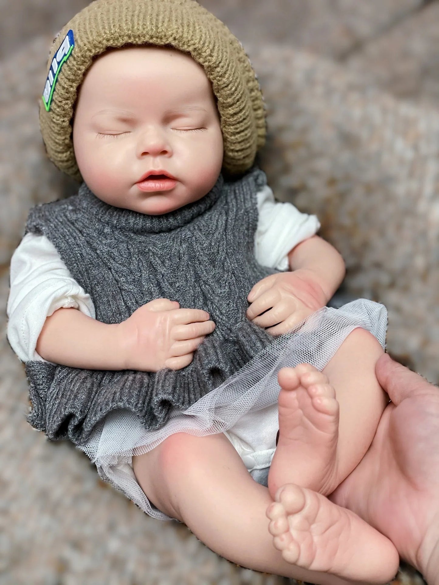 50cm Waterproof Solid Silicone Bebe Reborn Girl/Boy With 3D Painted Skin Can Pee/Drink Milk Handmade Lifelike Reborn Baby Doll lifelikesiliconereborns.com