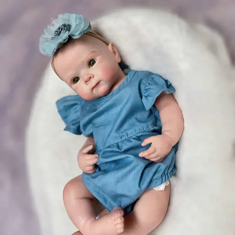 18Inch Can Open Mouth Solid Silicone BeBe Reborn Girl With Painted Skin Corpo De Silicone Doll Soft Touch Lifelike Reborn Doll lifelikesiliconereborns.com
