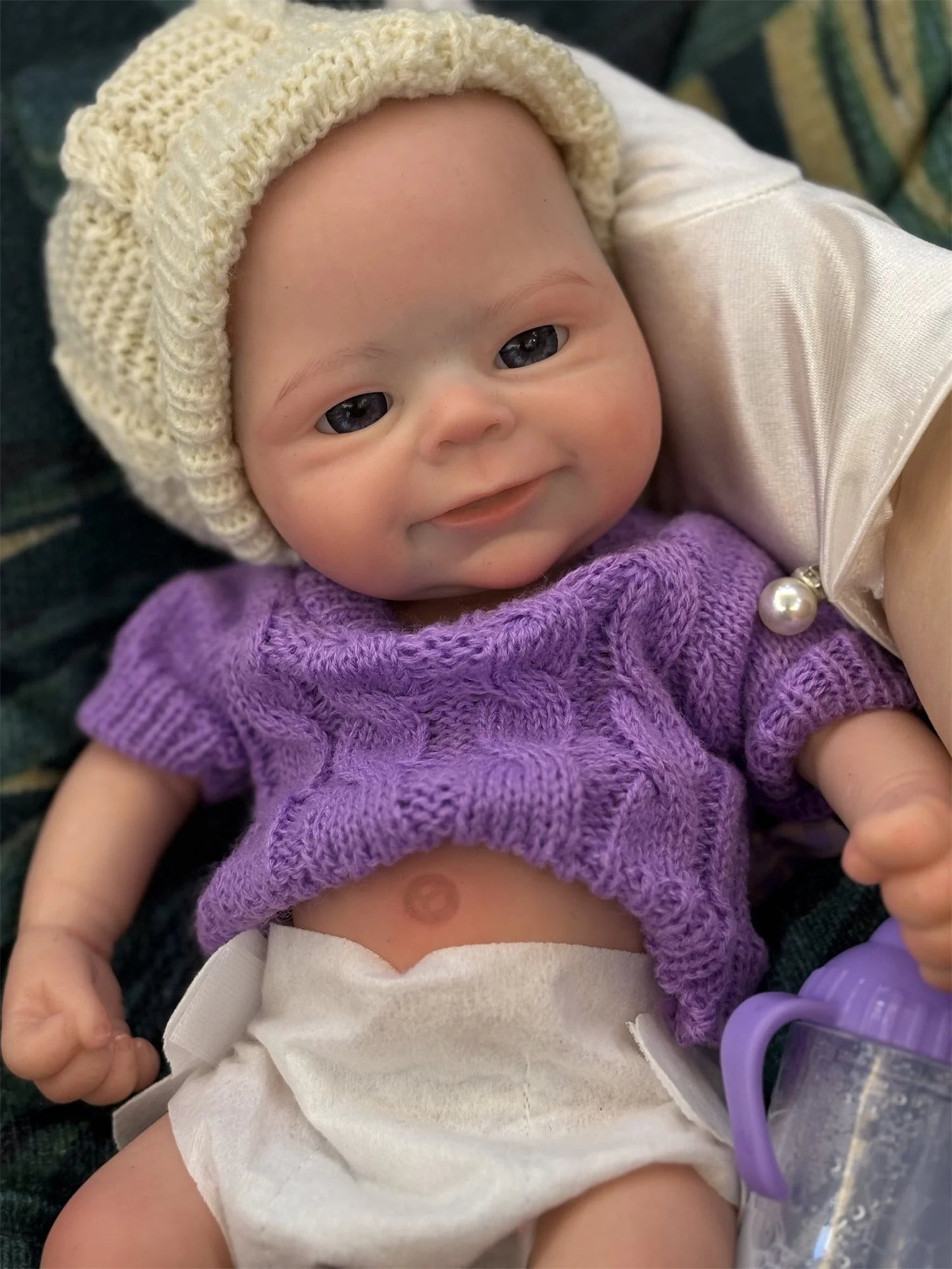 Can Open Mouth 33cm Washable Solid Silicone Bebe Reborn Girl and Boy Lifelike Painted Skin Reborn Baby Doll For Kids Gift lifelikesiliconereborns.com