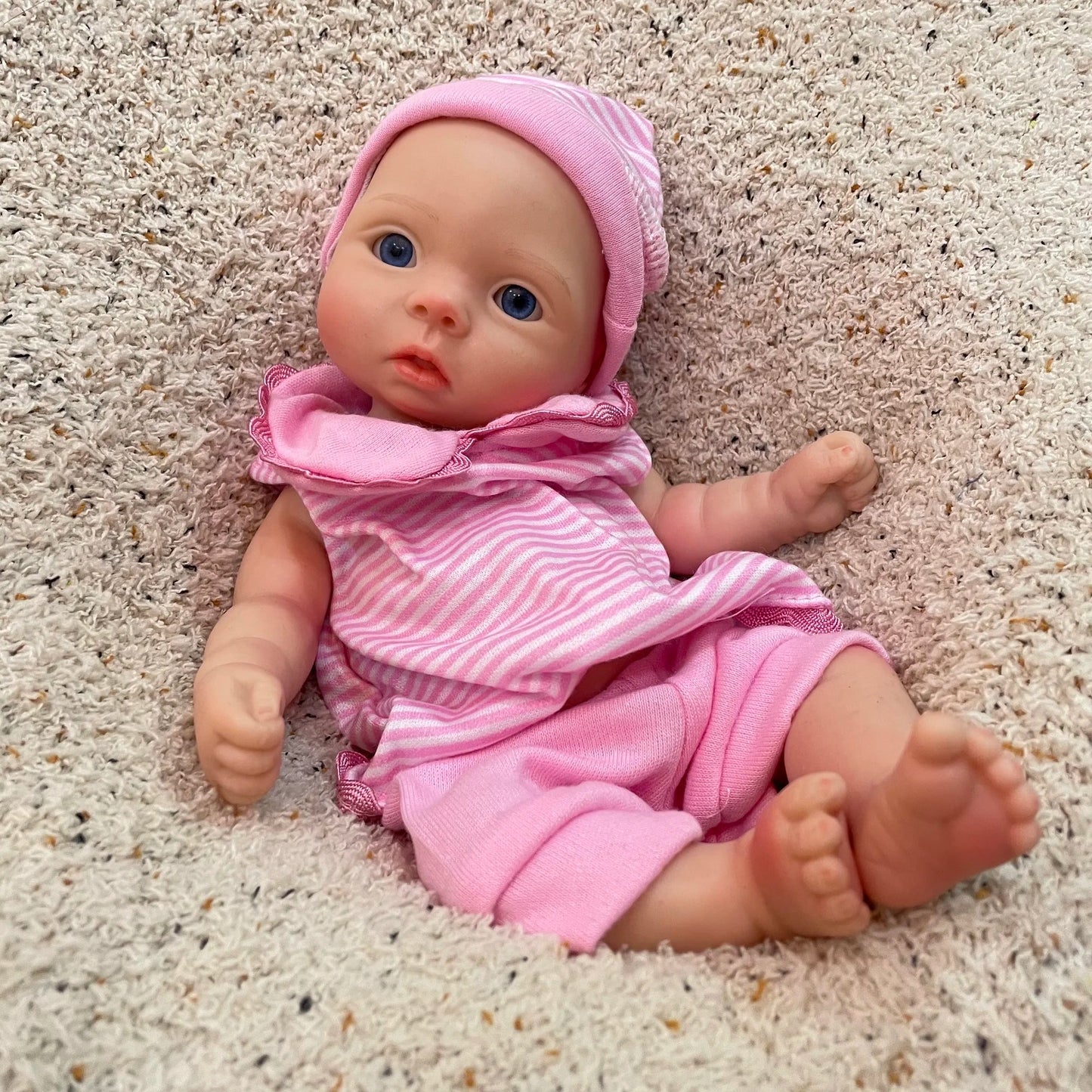 10Inch Silicone Girls Whole Body Soft Solid Silicone Reborn Baby Dolls Handmade Painted Newborn Baby Dolls Toys For Kids Gifts lifelikesiliconereborns.com