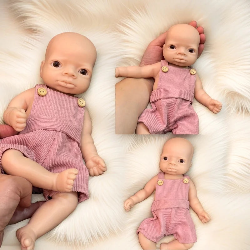 10Inch Washable Open Eyes Lanny Full Body Silicone Bebe Reborn Girl Doll With Rooted Hair Lifelike Realistic Newborn Doll lifelikesiliconereborns.com