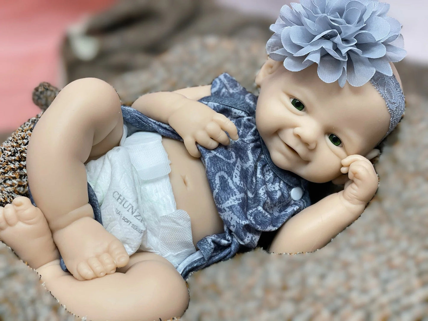 18Inch/2 Styles Unpained Vivienne Full Body Solid Silicone Bebe Reborn Girls Washable Reborn Dolls Handmade Lifelike Solid Doll lifelikesiliconereborns.com