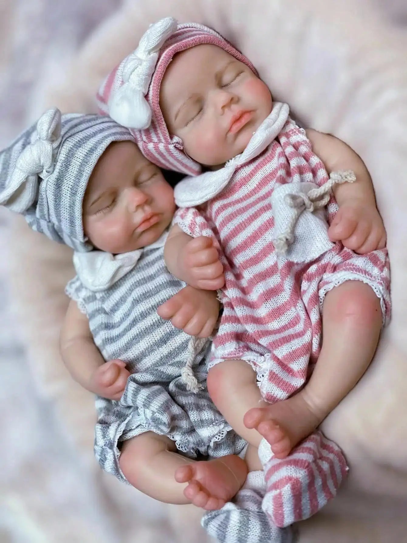 Saskia Full Body Soft Silicone 13-Inch Reborn Doll - Lovely Loulou, a Handmade Newborn Baby Doll with an Open Mouth Doll lifelikesiliconereborns.com