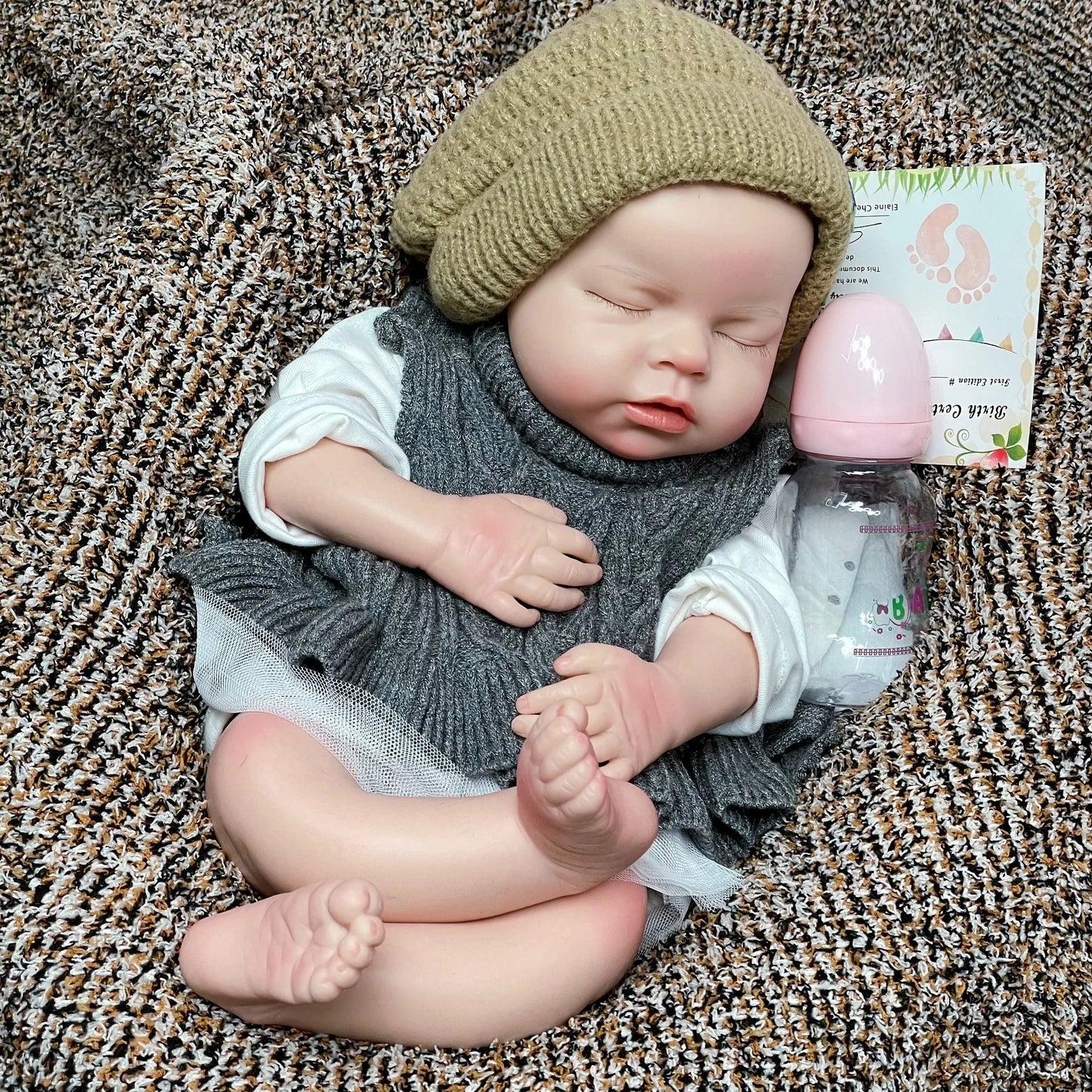 50cm Waterproof Solid Silicone Bebe Reborn Girl/Boy With 3D Painted Skin Can Pee/Drink Milk Handmade Lifelike Reborn Baby Doll lifelikesiliconereborns.com
