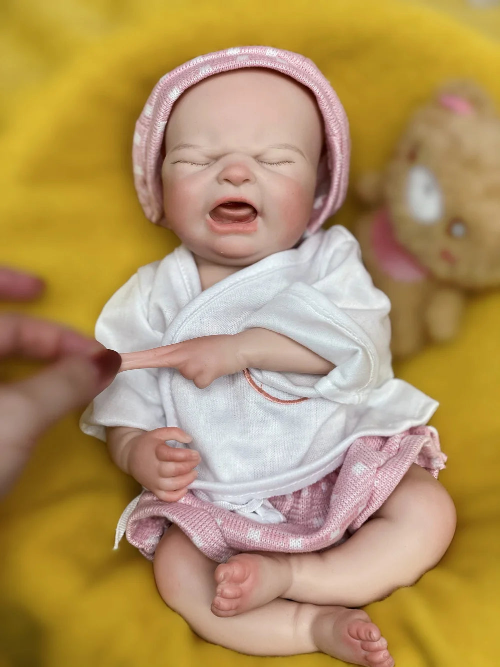 33CM Cry Baby MARIA Reborn Dolls Silicone Girl Handmade Painted Full Body Soft Solid Silicone Newborn Baby Doll For Girls Gift lifelikesiliconereborns.com