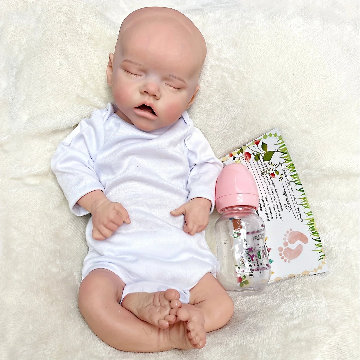40-45cm Twins Full Body Solid Silicone Bebe Reborn Girls 3D Painted Skin Soft Touch Reborn Baby Girls For Family's Gift lifelikesiliconereborns.com