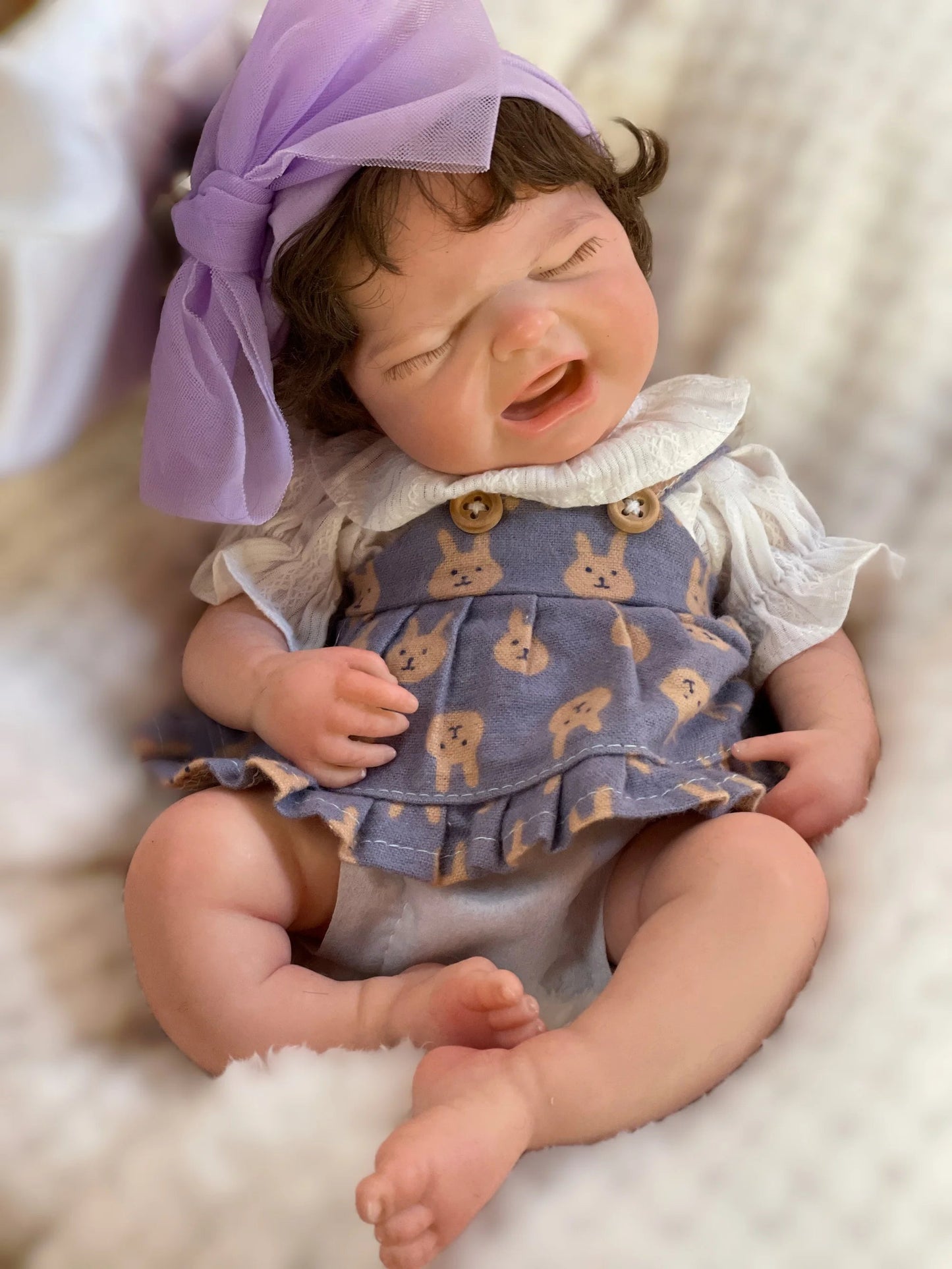 33CM Cry Baby MARIA Reborn Dolls Silicone Girl Handmade Painted Full Body Soft Solid Silicone Newborn Baby Doll For Girls Gift lifelikesiliconereborns.com