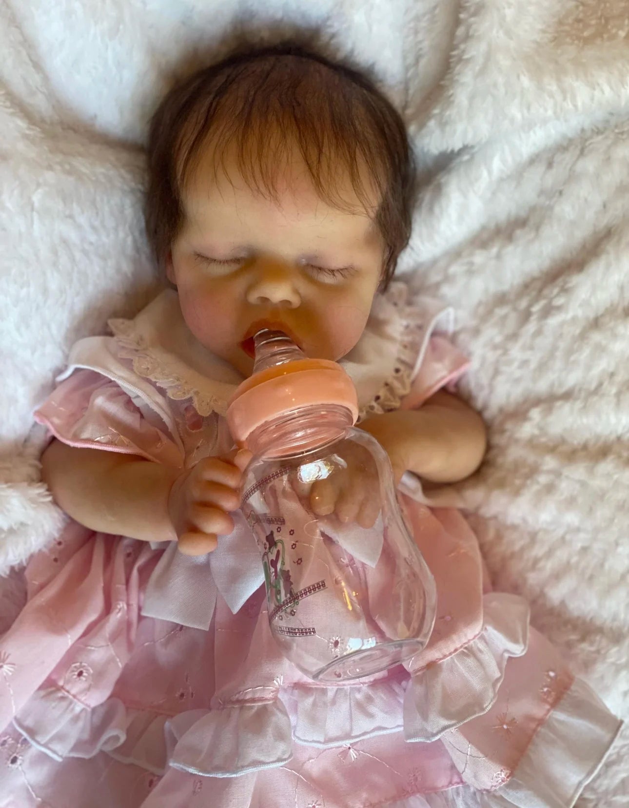 18Inch Twins A Solid Silicone Bebe Reborn Girl With Rooted Hair Can Open Mouth Washable Doll Lifelike De Silicona Girl Doll lifelikesiliconereborns.com