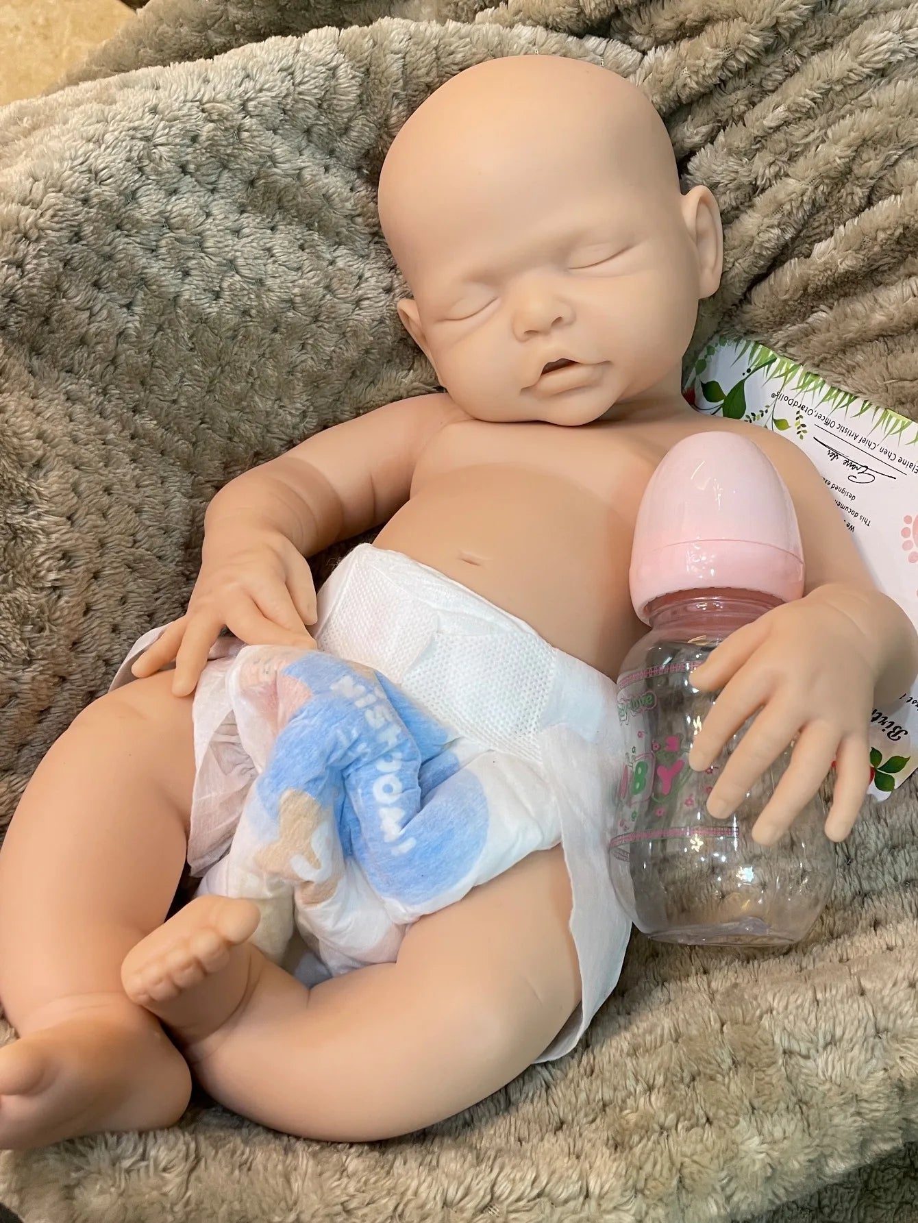 16.7Inch 42.5cm Lifelike Unpainted Solid Silicone Bebe Reborn Doll Girl Handmade Unfinsihed Girl Doll lifelikesiliconereborns.com