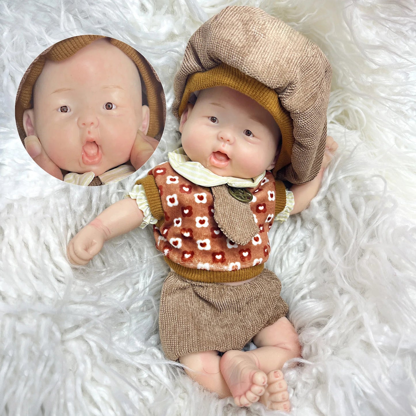 26cm Lifelike Silicone Bebe Reborn Boy Soft Newborn Doll bebes reborn de silicone real bebé reborn de silicona cuerpo entero lifelikesiliconereborns.com