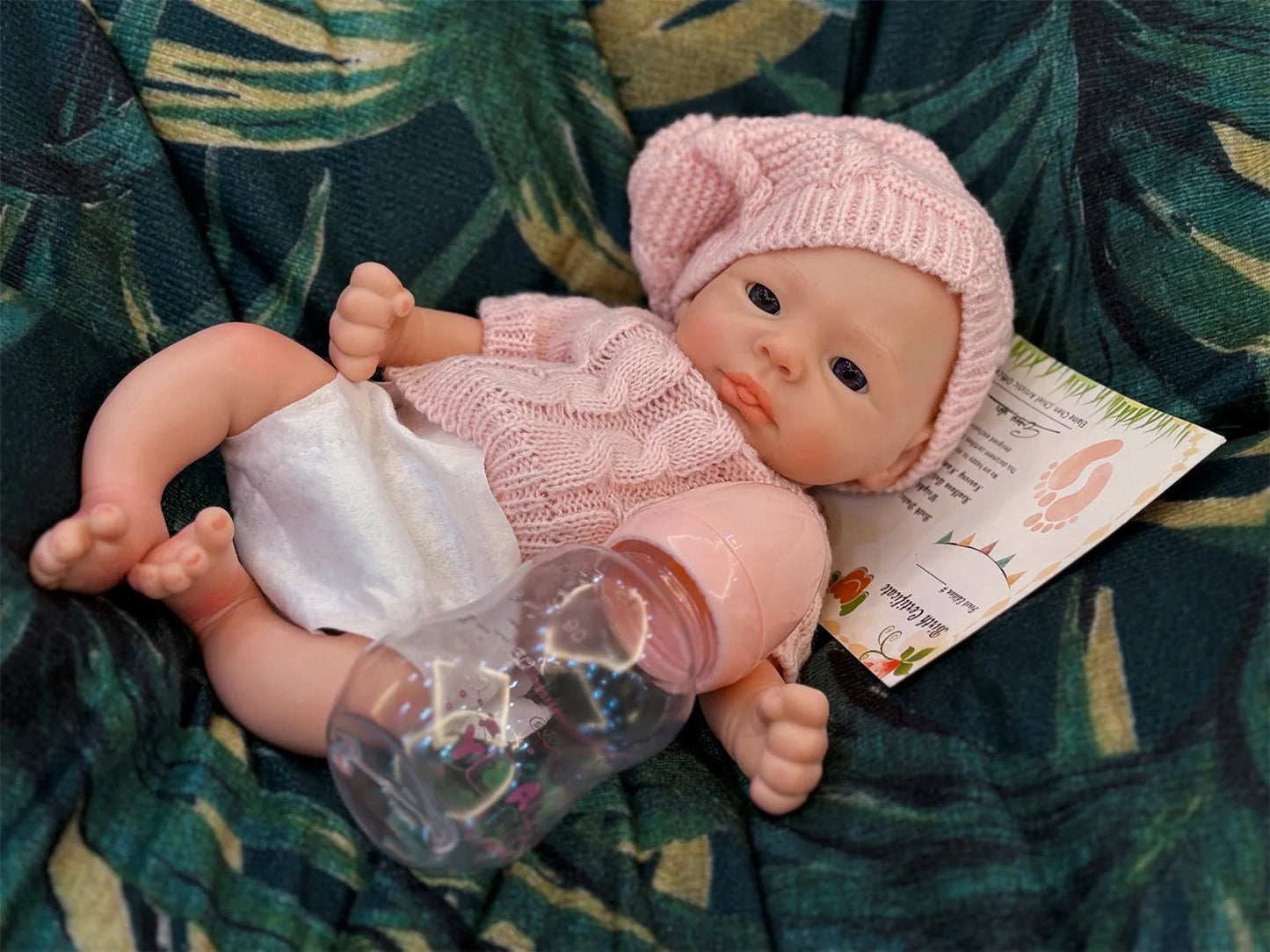 13Inch Can Washable Open Eyes Whold Body Solid Silicone Bebe Reborn Girl Lifelike Painted Newborn Baby Doll For Kids Gift lifelikesiliconereborns.com