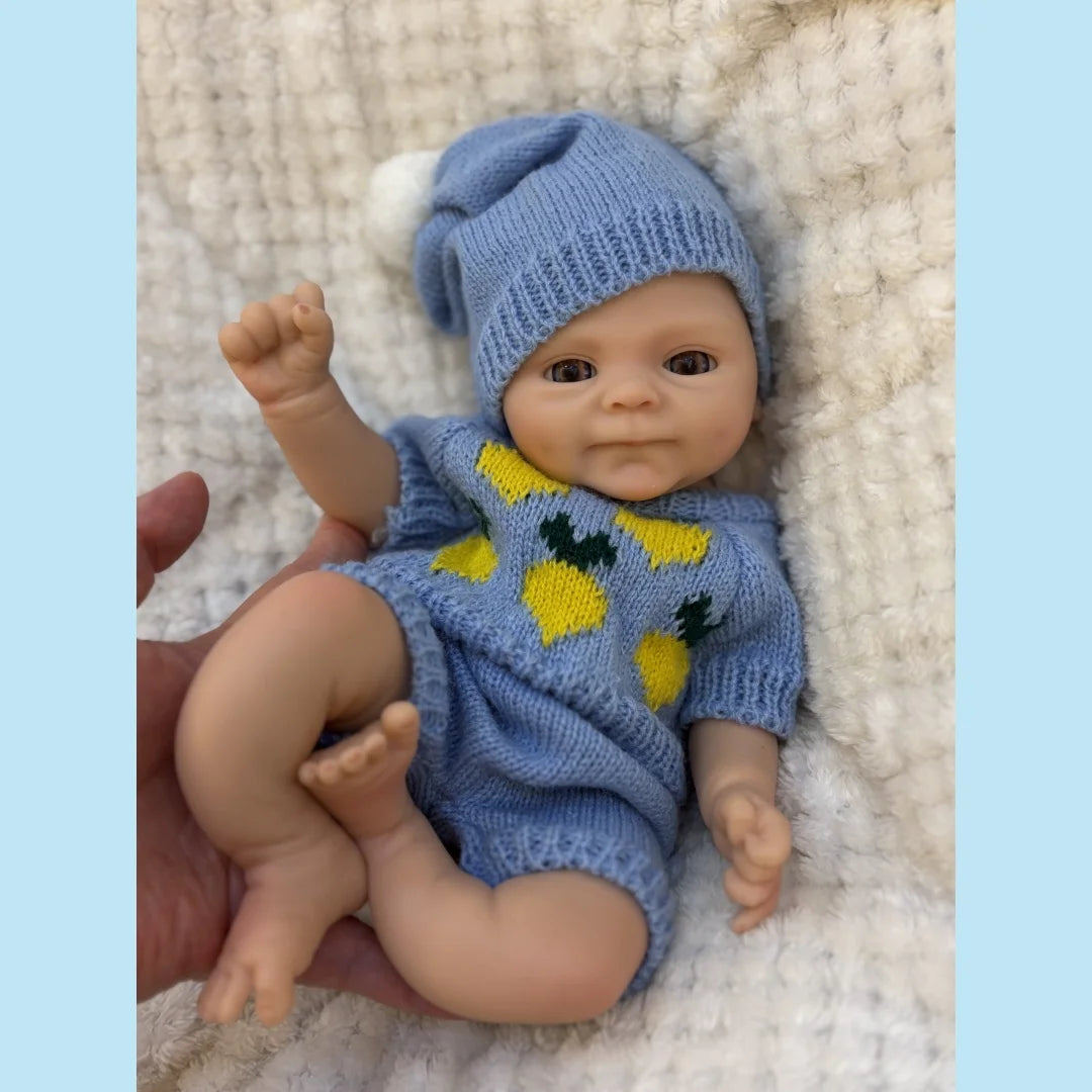 33cm Washable Coco Full Body Silicone Bebe Reborn Boy Doll With 3D Painted Skin Soft Touch Reborn Doll Lifelike Real Newborn lifelikesiliconereborns.com