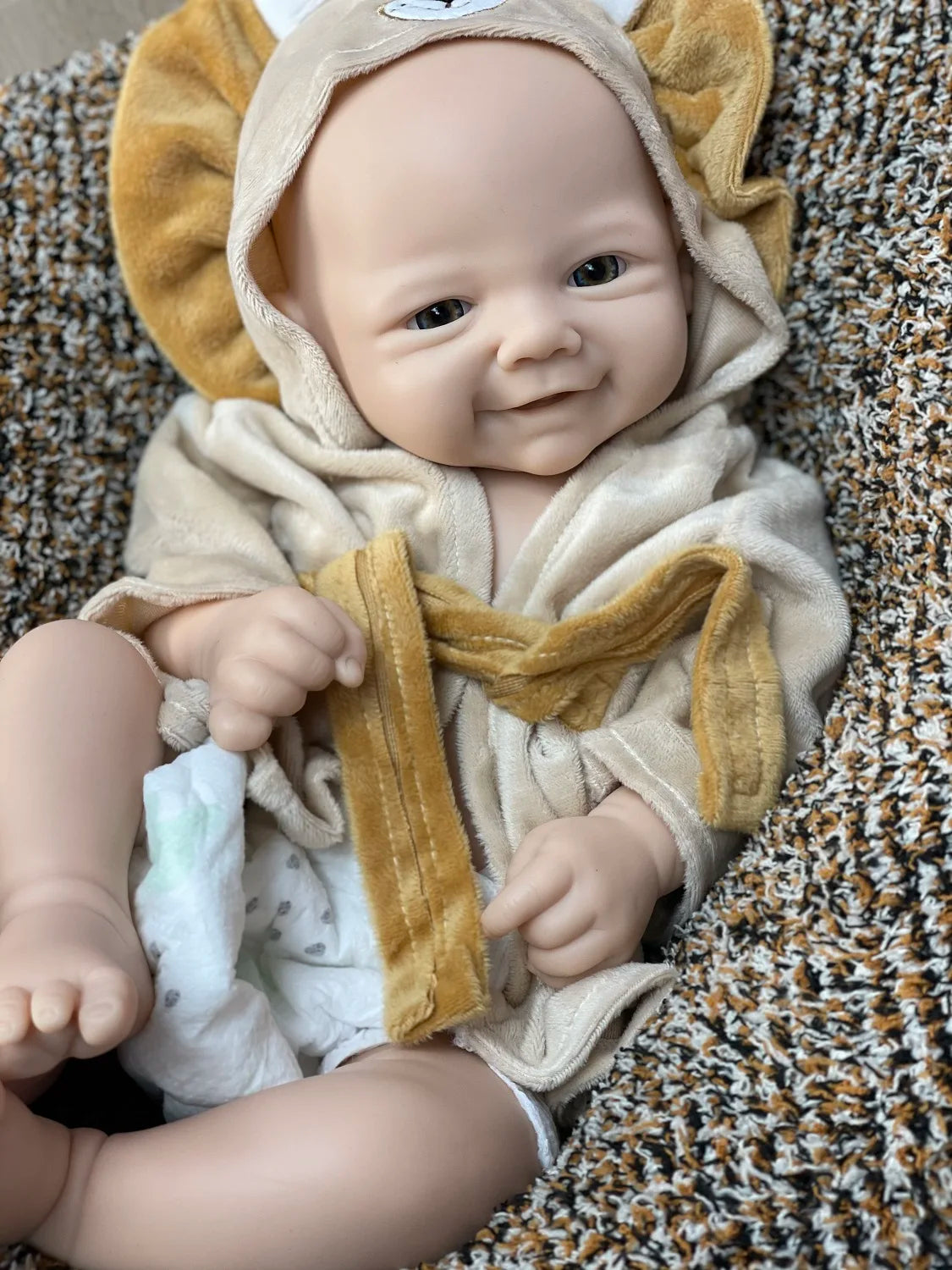 18Inch/2 Styles Unpained Vivienne Full Body Solid Silicone Bebe Reborn Girls Washable Reborn Dolls Handmade Lifelike Solid Doll lifelikesiliconereborns.com