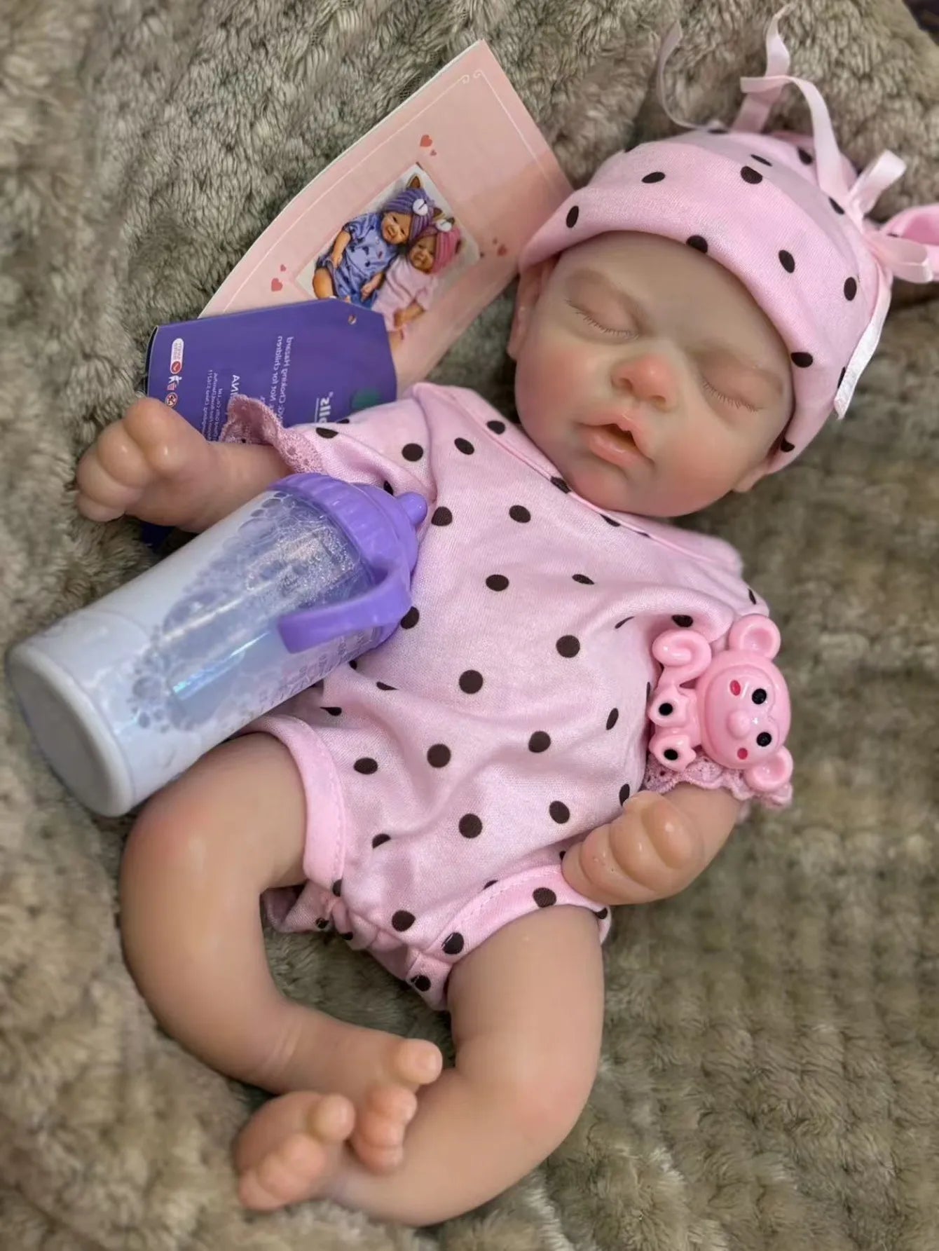 13 Inch Full Silicone Reborn Doll Girl Handmade Lifelike 3D Painted Skin Can Open Mouth Newborn Girl lifelikesiliconereborns.com