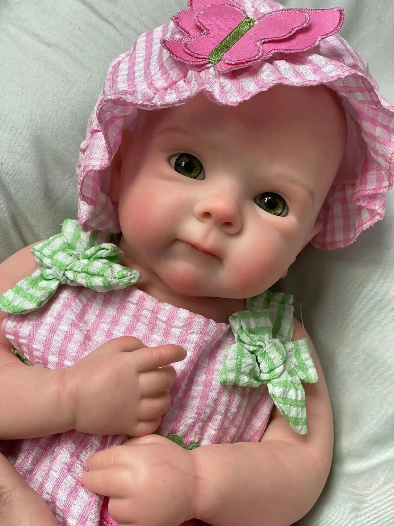 18Inch Can Open Mouth Solid Silicone BeBe Reborn Girl With Painted Skin Corpo De Silicone Doll Soft Touch Lifelike Reborn Doll lifelikesiliconereborns.com