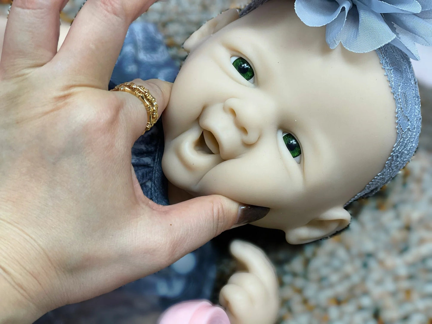 18Inch/2 Styles Unpained Vivienne Full Body Solid Silicone Bebe Reborn Girls Washable Reborn Dolls Handmade Lifelike Solid Doll lifelikesiliconereborns.com
