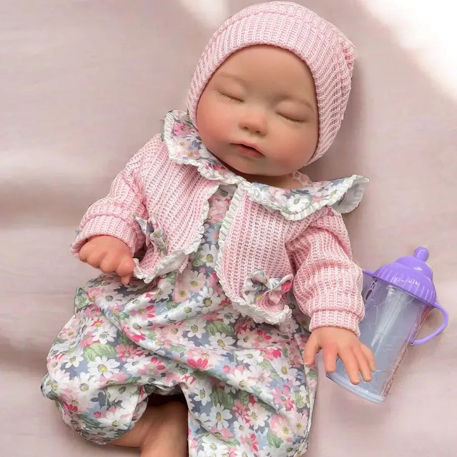 13.7 Inch 35 cm Full Body Soft Silicone Newborn Baby Girl Can Drink And Pee Out Reborn Girl lifelikesiliconereborns.com