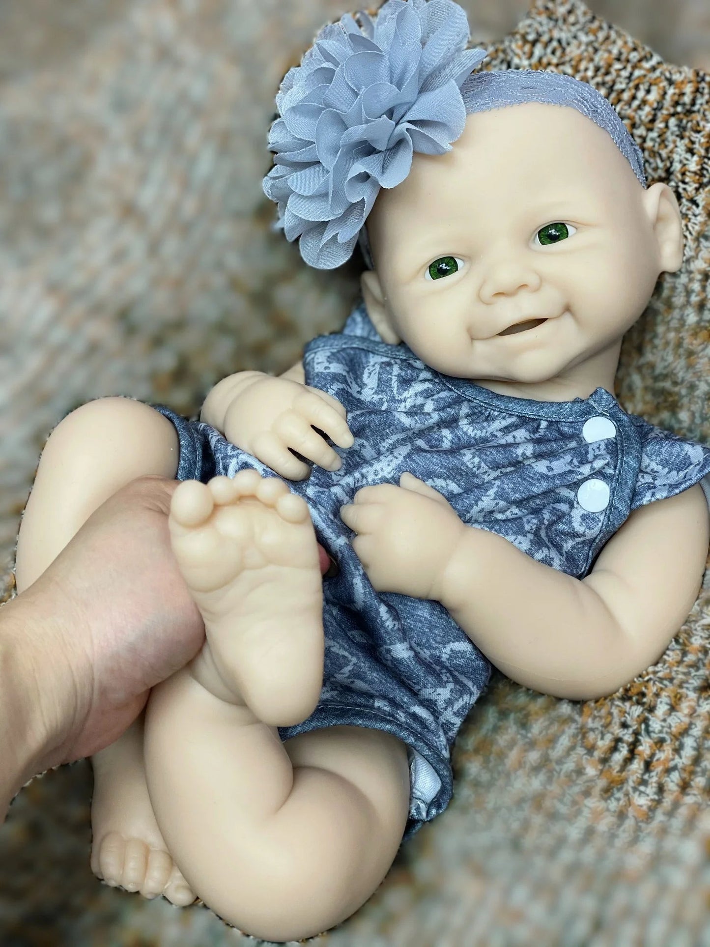 18Inch/2 Styles Unpained Vivienne Full Body Solid Silicone Bebe Reborn Girls Washable Reborn Dolls Handmade Lifelike Solid Doll lifelikesiliconereborns.com