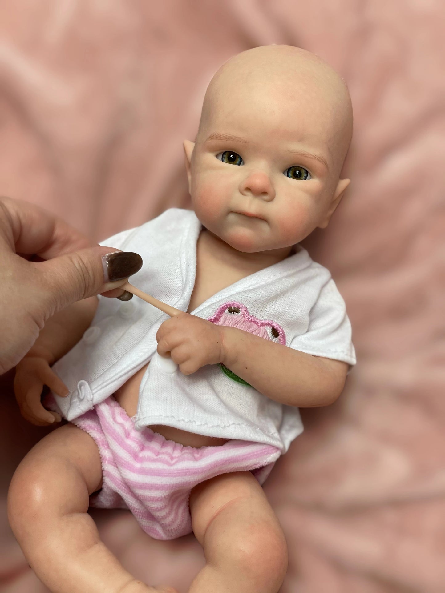 13Inch Cute Girl Bettie Reborn Dolls Open Mouth Whole Body Soft Solid Silicone Painted Reborn Baby Doll Toys Corpo De Silicone lifelikesiliconereborns.com