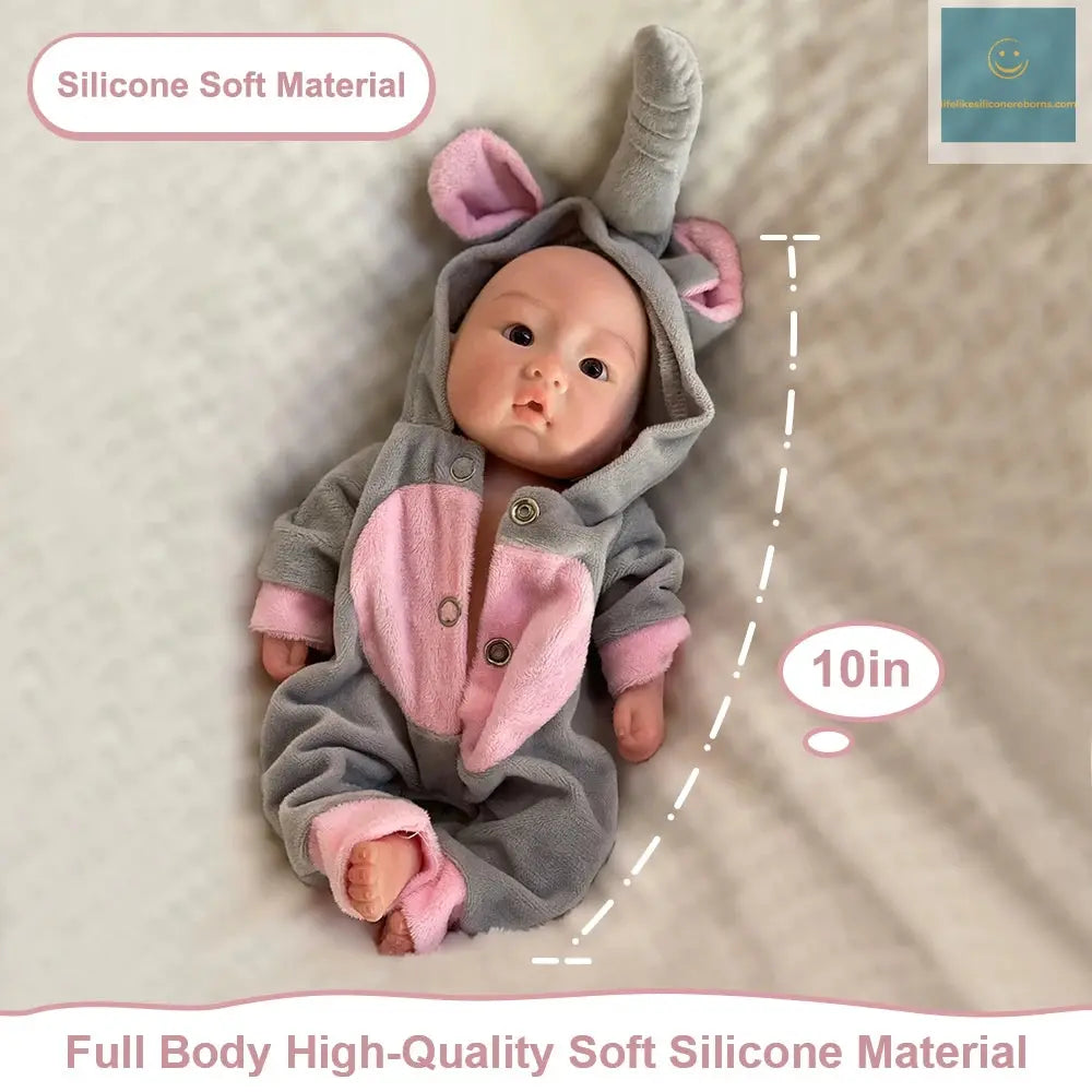 Saskia 10 Inch Full Body Silicone Reborn Baby Boy with 3D Painted Lifelike Skin & Visible Veins | Newborn Bebe Toy lifelikesiliconereborns.com